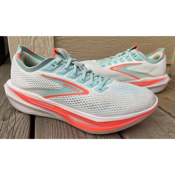 Brooks Shoes - Brooks Hyperion 3 Women's 10.5 Running Shoes White/Pink Clay/Atomizer